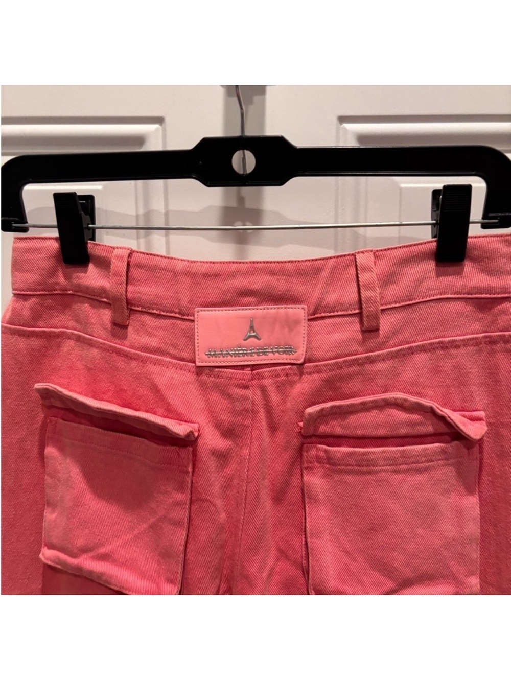 Manière De Voir Coral Pink Cargo Wide-Leg Pants Y2K Festival UK 8 US 4 - Picture 3 of 10